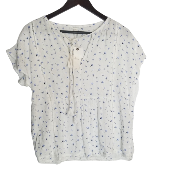 NWT SPRINGFIELD Women's  Boho Style Tie Front Blouse Size 2 - Picture 2 of 9